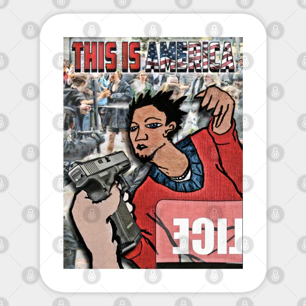 This Is America Sticker by ImpArtbyTorg